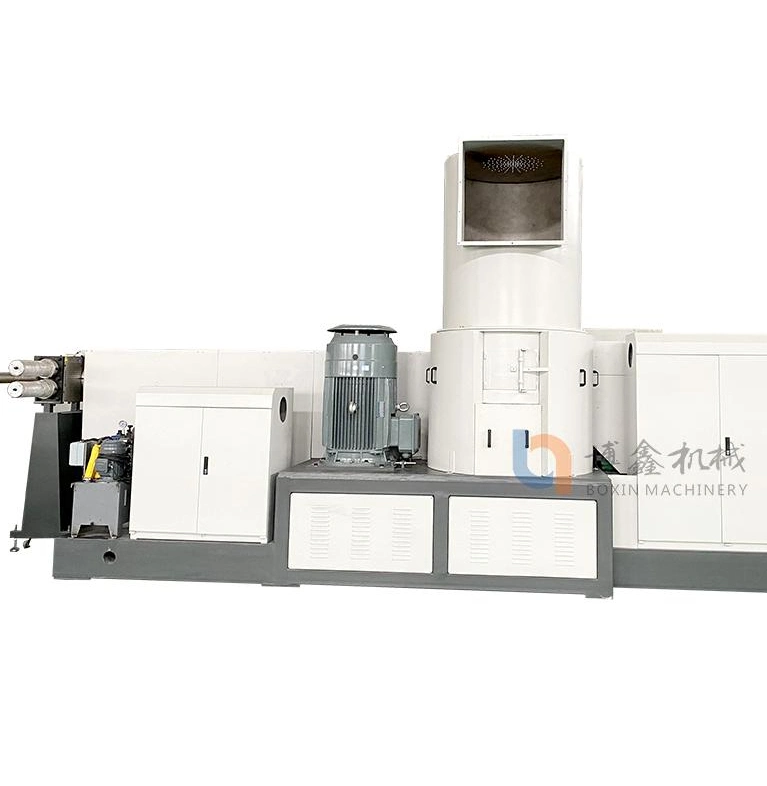 Film en plastique d'agriculture de PE de la double extrudeuse simple pp d'étape de BX S150/160 SJ120/33 réutilisant les films de rebut de granulation serrant la nouille faisant la machine de pelletisation