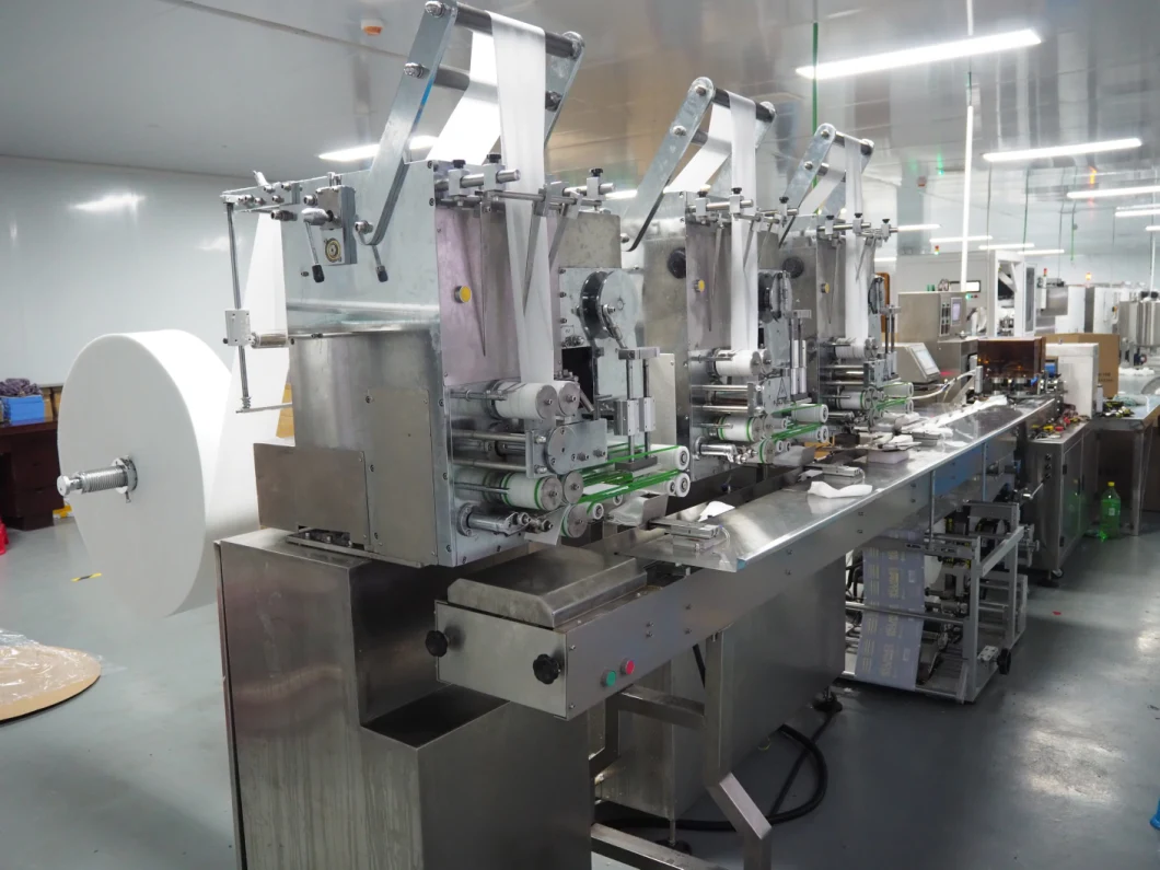 Chiffon humide d'une seule pièce complètement automatique de rendement élevé de ventes directes d'usine faisant et machine de conditionnement
