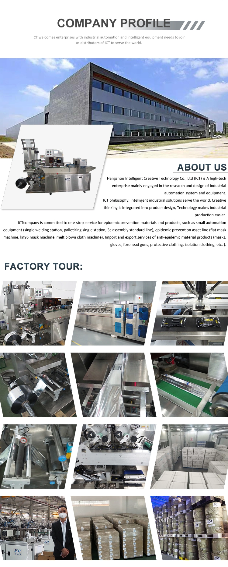 Chiffon humide d'une seule pièce complètement automatique de rendement élevé de ventes directes d'usine faisant et machine de conditionnement