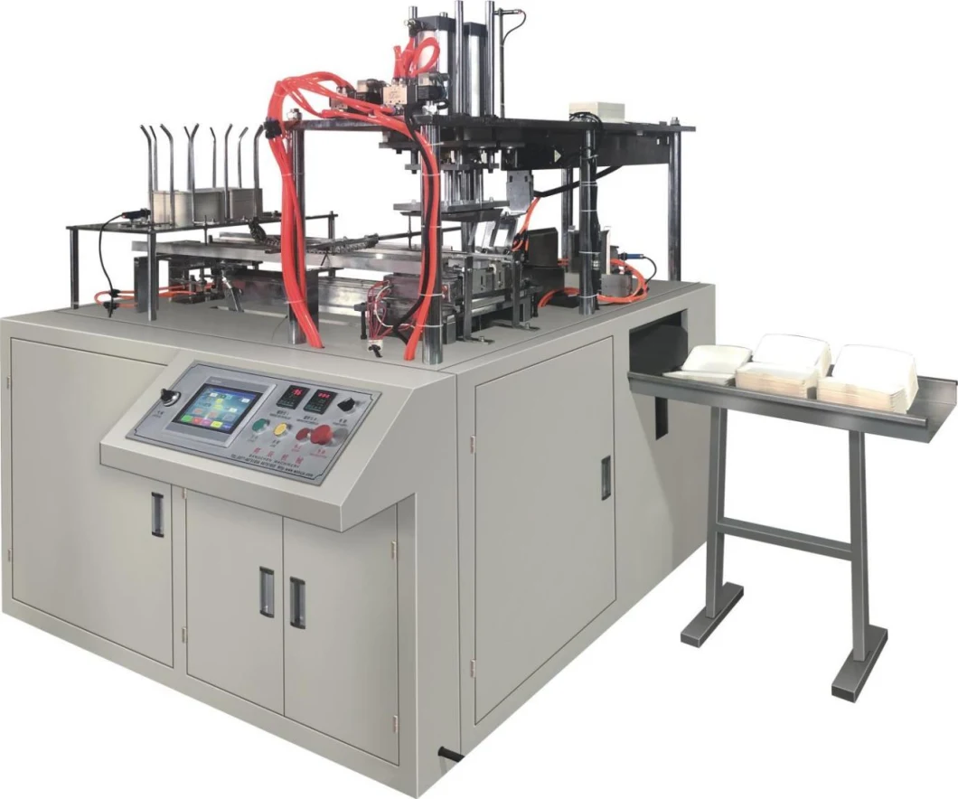 Le papier enduit de nourriture blanche complètement automatique emportent la gamelle de papier jetable d'emballage alimentaire formant le fabricant de machines