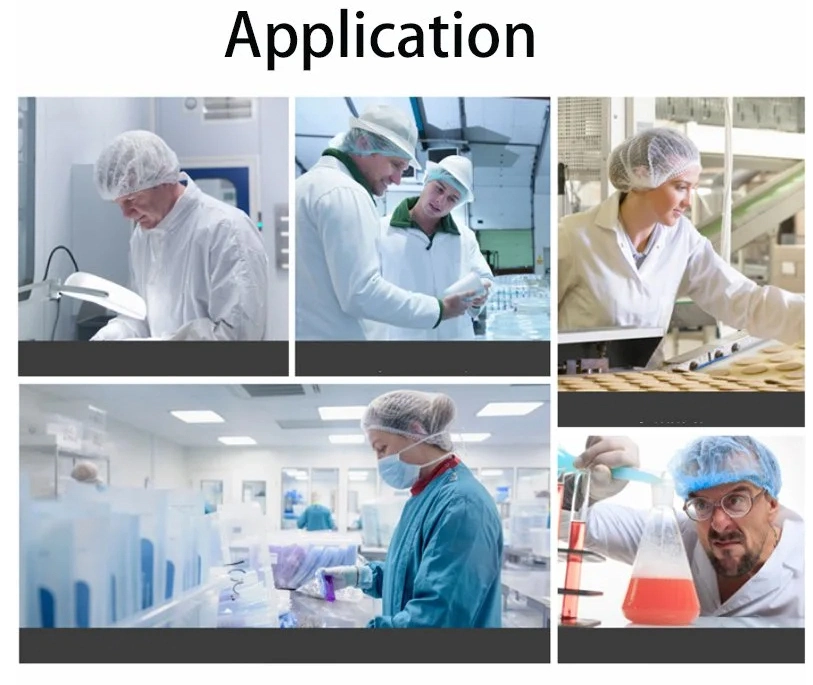 Chapeau principal gonflant non tissé jetable d'agrafe de cheveux de couverture de bande faisant la couleur adaptée aux besoins du client par machine