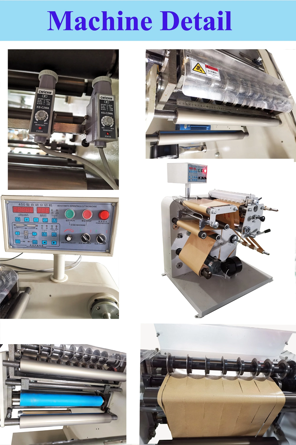 découpeuse de papier Rewinder du petit pain 220V 0