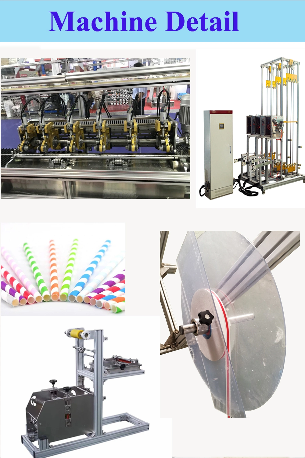Papier biodégradable environnemental complètement automatique Straw Making Machine d'acier inoxydable avec le couteau 6