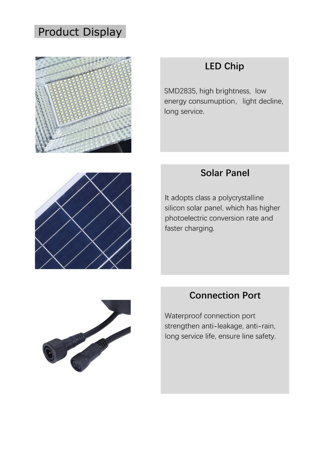 Lumière solaire de la lumière d'inondation de vente d'usine 300W LED