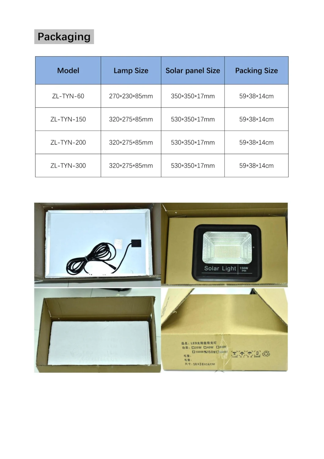 Lumière solaire de la lumière d'inondation de vente d'usine 300W LED