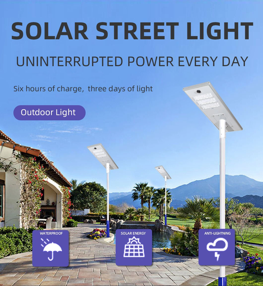 Réverbère solaire séparé du watt LED de la conception 400 d'intense luminosité