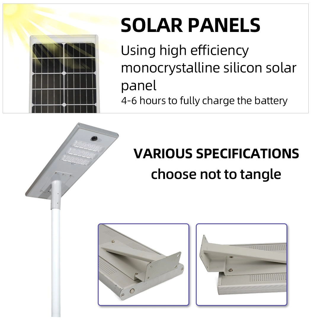 Réverbère solaire séparé du watt LED de la conception 400 d'intense luminosité