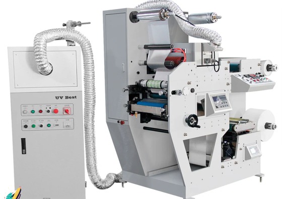 La machine d'impression Flexo d'étiquette d'autocollant de papier de petit pain de 1 couleur utilise le dessiccateur d'IR et le dissolvant d'encre