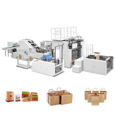 Vitesse de production 30 à 80 sacs par minute Machine de fabrication de sacs en papier avec imprimante flexo CMYK idéale pour les besoins d'impression personnalisée