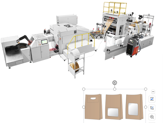 Automatic High Speed Square Bottom Paper Bag Machine with ce certificate