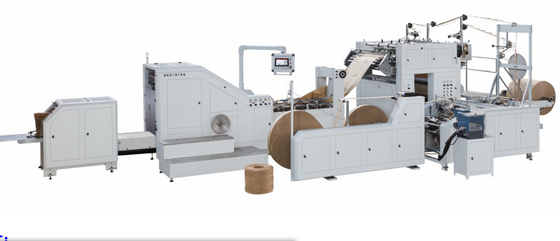 Sac à provisions de papier à grande vitesse faisant la machine avec du PE plat de poignée, sac de papier de nourriture de HDPE faisant la machine