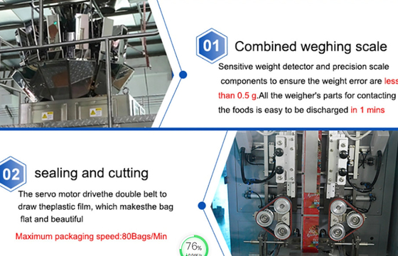 La machine verticale automatique de gaufrage 0.15mm a mélangé des casse-croûte de fruit sec
