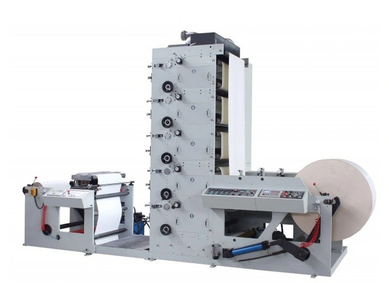 Machine d'impression 1300mm de Flexo de label d'autocollant avec le papier de petit pain du certificat 5colors de la CE