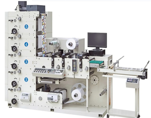 Machine d'impression 1300mm de Flexo de label d'autocollant avec le papier de petit pain du certificat 5colors de la CE