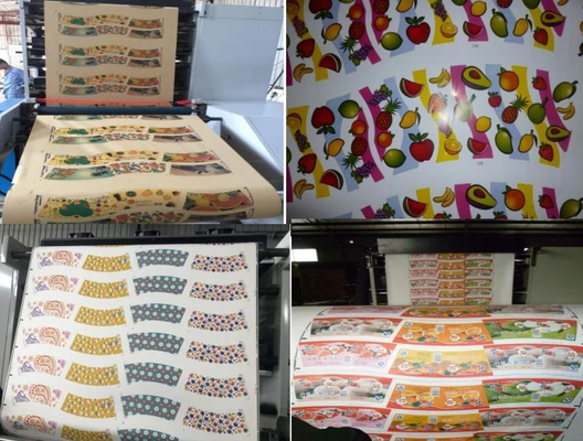 La machine d'impression Flexo d'étiquette d'autocollant de papier de petit pain de 1 couleur utilise le dessiccateur d'IR et le dissolvant d'encre