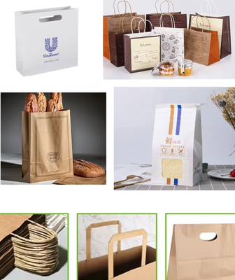 Machine automatique de fabrication de sacs à papier Taille de sac personnalisée Eau en encre K Idéal pour l'emballage de détail et les sacs en papier