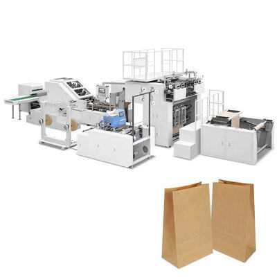 Vitesse de production 30 à 80 sacs par minute Machine de fabrication de sacs en papier avec imprimante flexo CMYK idéale pour les besoins d'impression personnalisée