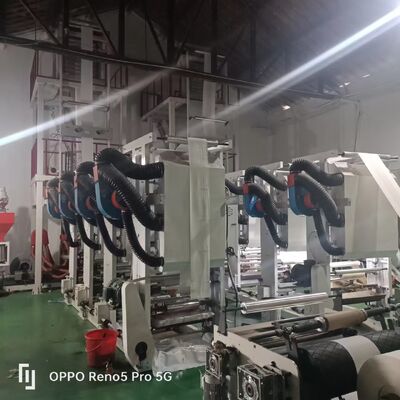 Diamètre de la vis 55 mm 2 ou 65 mm 2 mm Machine d'extrudeuse de film Puissance totale 11-21 kW Capacité d'extrusion 100 à 500 kg/h pour l'extrusion de film plastique