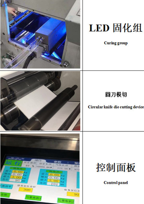 Machine d'impression flexo pour étiquettes et rouleaux de papier en plastique : HJ 6-520 UV avec 1/6 prix d'usine #50-520mm largeur d'impression