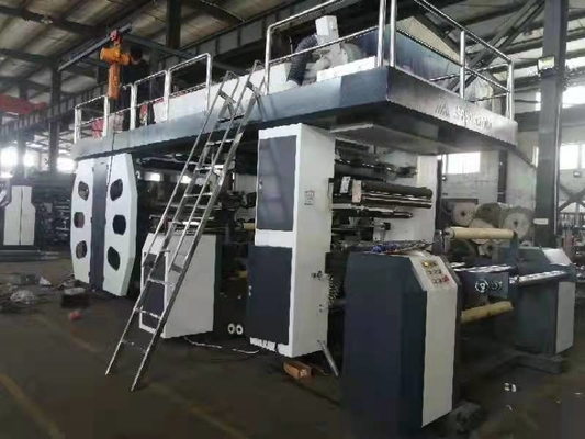 Imprimante à grande vitesse de Flexo pour de papier, feuille de plastique, imprimante non-tissée de la largeur d'impression de Fabric# 600-2000mm 8-Color Flexo