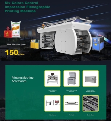 Machine d'impression ultra-rapide de 4-Color Flexo pour le #Roll de sacs en papier aux couleurs de papier de la machine d'impression de Flexo de petit pain 60m/Min 4
