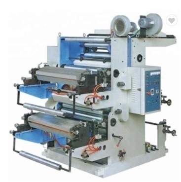Machine d'impression flexographique 2 couleurs pour film plastique, papier, feuille d'aluminium, tissu non tissé et rouleaux de papier
