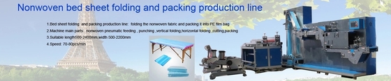machine 500-3000mm de 0-100m/Min Disposable Bed Sheet Making