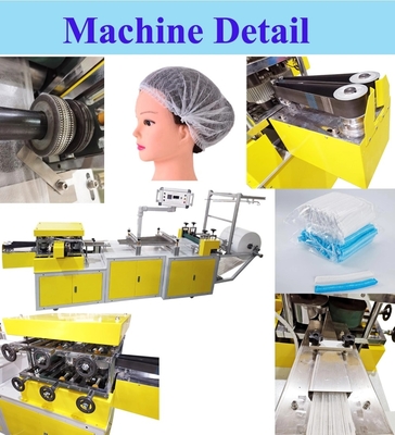 Robe chirurgicale jetable antipoussière faisant à machine 150-200 PCs Min Bouffant Cap Making Machine