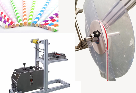 Papier biodégradable Straw Making Machine Fully Automatic avec l'acier inoxydable de 6 couteaux