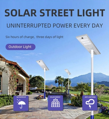 Lumières solaires extérieures 6V, réverbère de 400 watts LED solaire de la CE LED