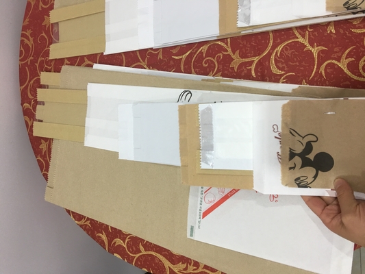 Emballage imprimé de luxe de bijoux de sac de papier ciré de poignée sulfurisé