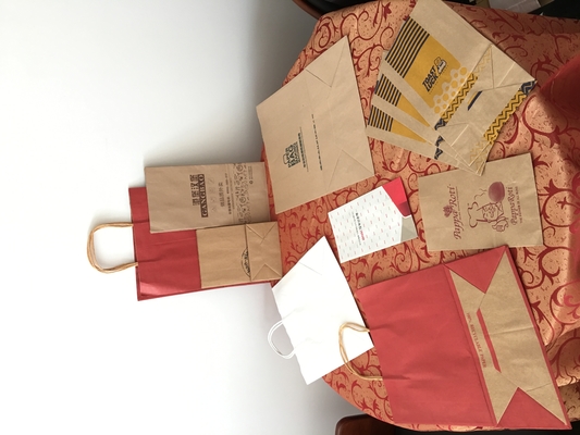 Emballage imprimé de luxe de bijoux de sac de papier ciré de poignée sulfurisé